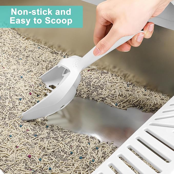 2 Pack Stainless Steel Litter Box | XL Enclosed Cat Litter Boxes - Image 7
