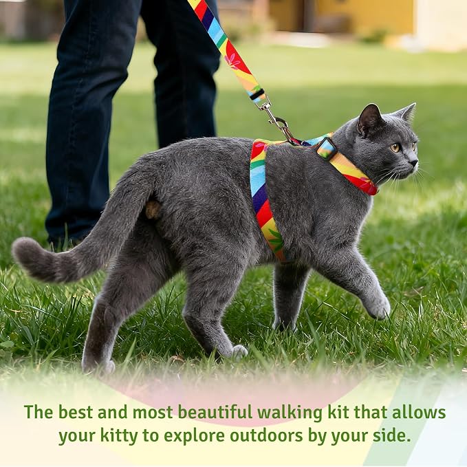 Cat Harness and Leash Set, Anti Escape Adjustable Cat Leash, Comfortable Soft - Image 3