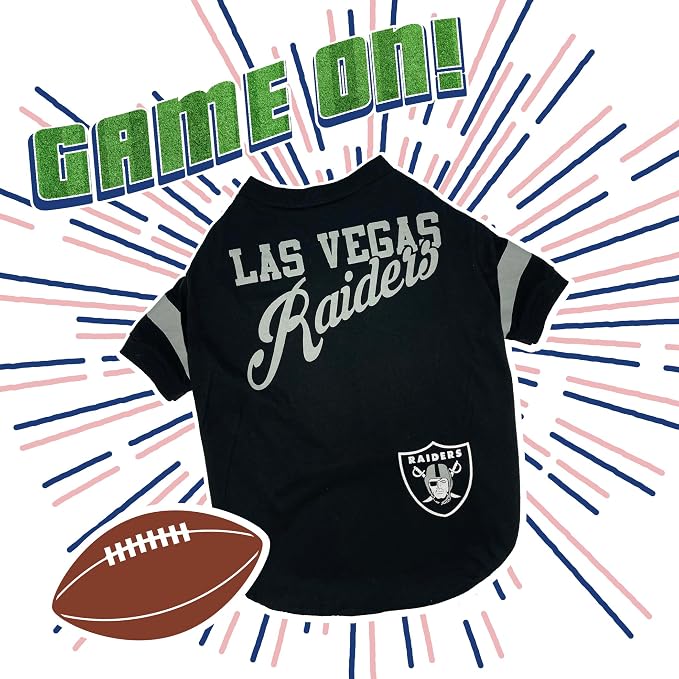 NFL Las Vegas Raiders Dog & Cat T-Shirt, Large. Football PET TEE - Image 4