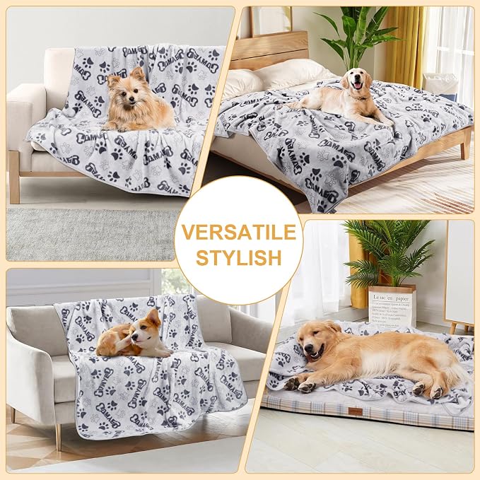 Soft Dog Blankets for Large Dogs & Cat Flannel Blanket Washable, 1 Pack 3 - Image 2