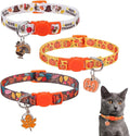 SCENEREAL Fall Thanksgiving Cat Collar Breakaway Girl Boy, Safety Buckle Soft by SCENEREAL