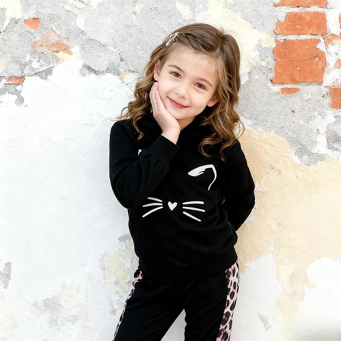 Toddler Baby Girls Clothes Long-sleeve Tie Dye Hoodie Sweatshirt Pants Hooded - Image 2
