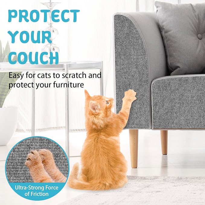 Climbing Cat Scratcher Mat Trimmable Cat Scratching Post Carpet 78.7’’x15.8’’ - Image 4