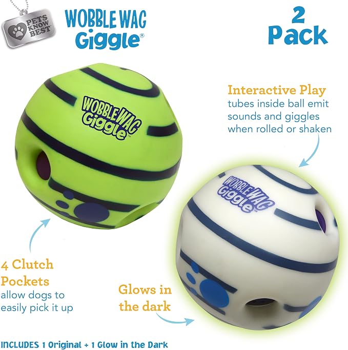 Wobble Wag Giggle & Glow | Rolling Enrichment Toy - Image 2