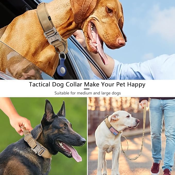 DAGANXI Tactical Dog Collar Leash Set, Adjustable Military Training Nylon Dog - Image 4