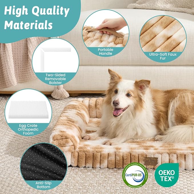 Cute Dog Bed, Faux Rabbit Fur Orthopedic Dog Bed - Image 7