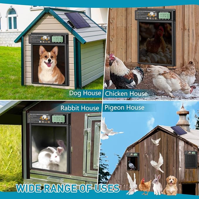 Automatic Pet Door, Dog Door Radar, Timer & Light Sensor Modes, Solar & USB - Image 7