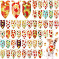 Abbylike 50 Pcs Fall Thanksgiving Dog Maple Leaves Bandanas Bulk Bandanas by Abbylike