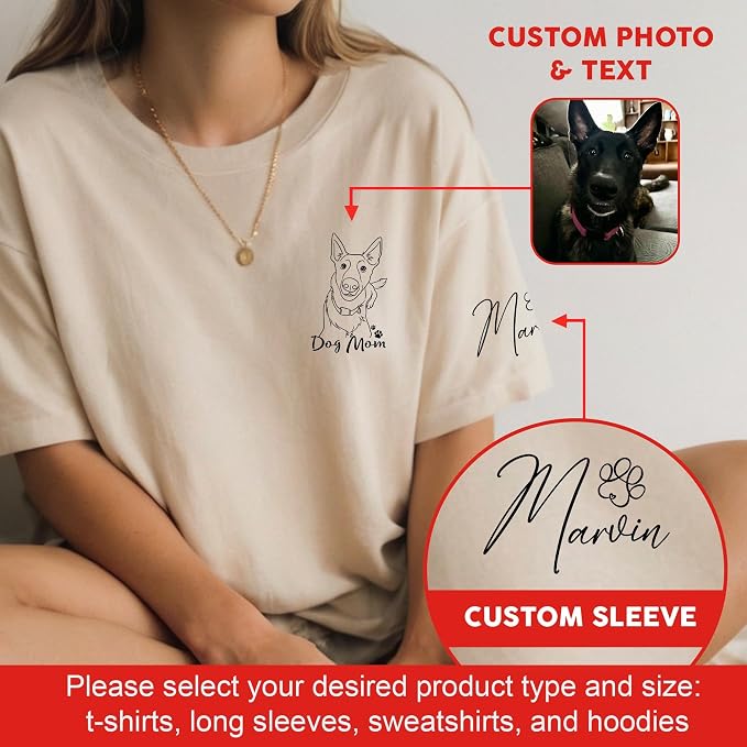 Custom Dog Mom Shirt Gifts for Women, Mother's Day Hoodie, Custom Shirt - Image 2