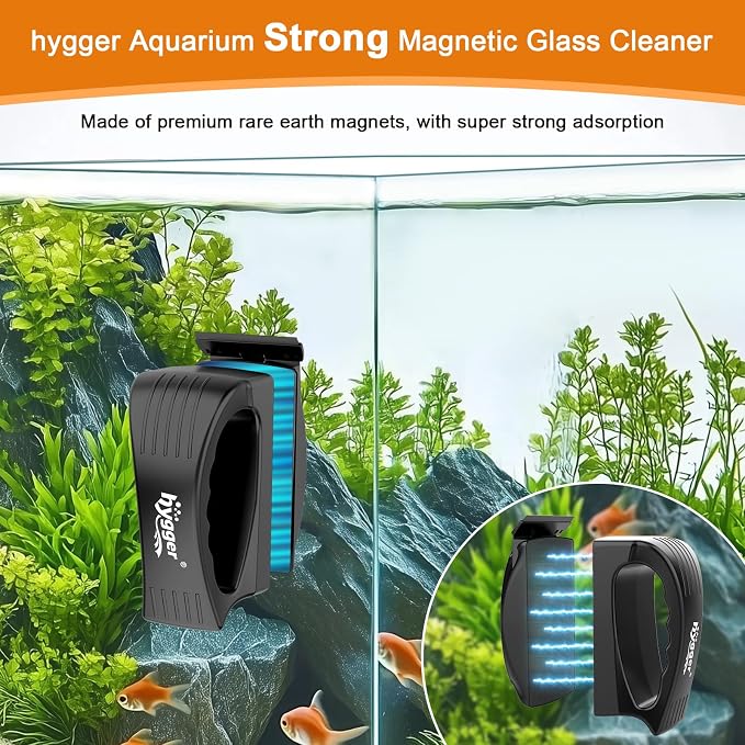 hygger Aquarium Strong Magnetic Glass Cleaner, Professional Fish Tank Algae - Image 2