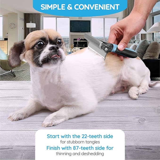 Dog Brush and Cat Brush – 2 Sided Pet Grooming Tool - Image 5