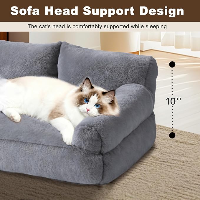 Cat Beds for Indoor Cats, Cat Couch Bed, Cute Cats Sofas for Pets, Small Dog - Image 7