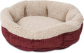 Petmate Aspen Pet Self Warming Round Bed, 19.5 Inches, Barn Red and Cream by Petmate