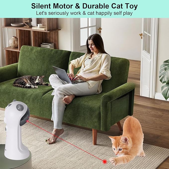 TBTeek Cat Toy, Automatic Motion-Activated, 5 Fun Patterns, 4 Speed Modes - Image 7