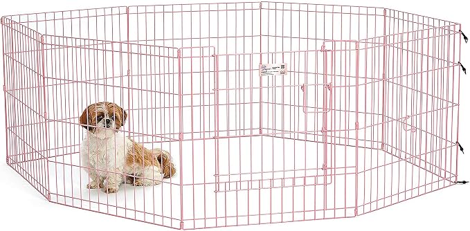 MidWest Homes for Pets Folding Metal Puppy / Dog Exercise Pen, Indoor/Outdoor by MidWestHomesForPets