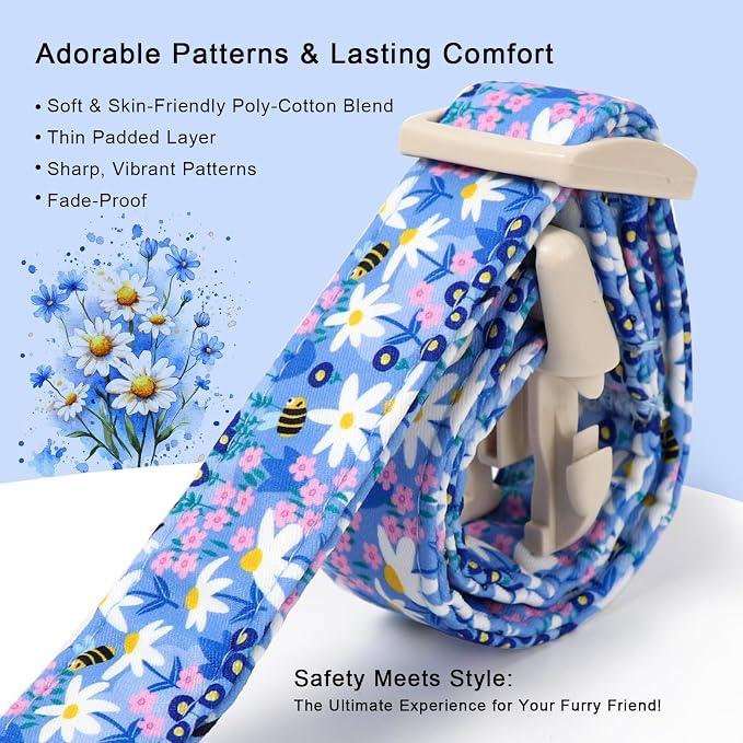 Floral Dog Collar for Medium Dogs - Image 4