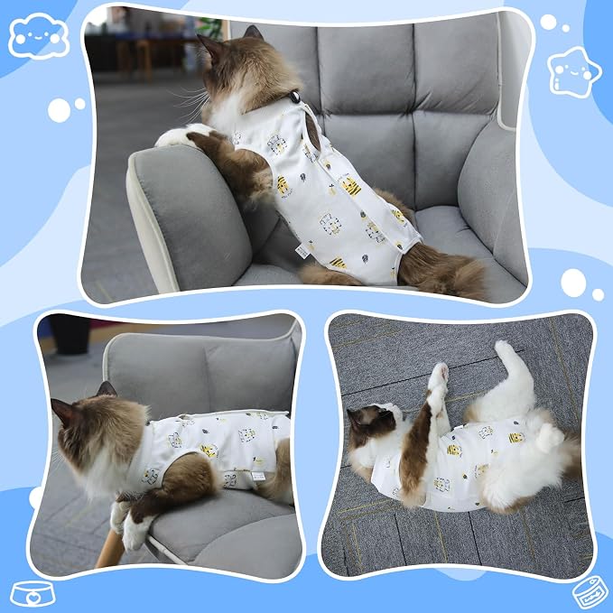Cat Recovery Suit Female, Breathable Cat Onesie After Surgery Female - Image 4