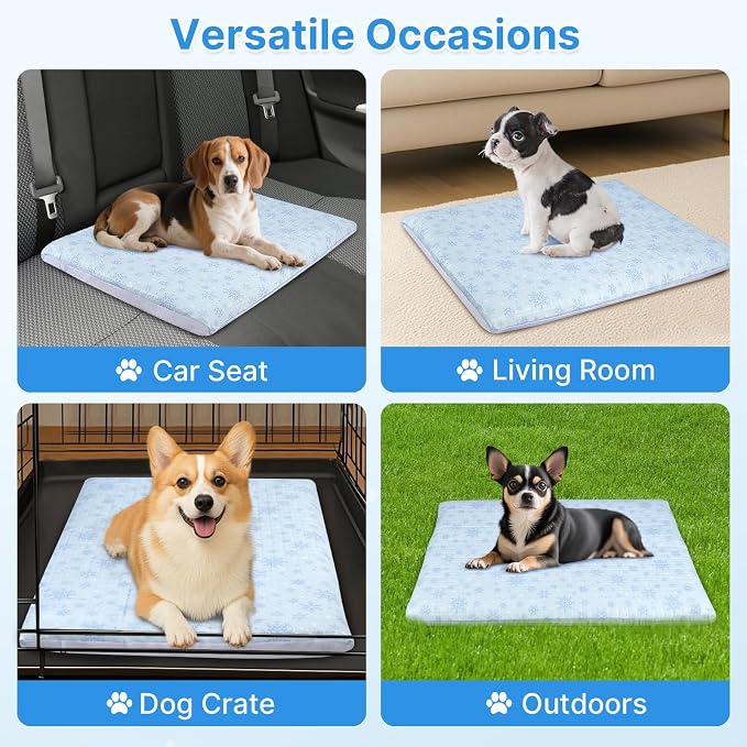 Atsuwell Dog Cooling Mat for Medium Dogs, Orthopedic Joint Support Cool Dog Bed - Image 6