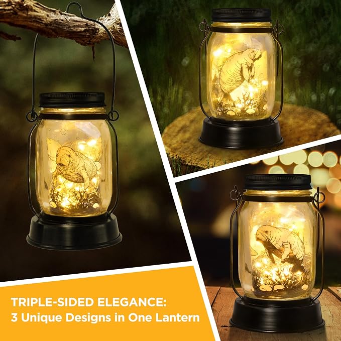 kyoryuger Manatee Gifts for Women/Men Manatee Lovers Solar Lantern Mom Birthday - Image 2