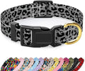 Reflective Dog Collar for Large Dogs, Cute Leopard Style Adjustable Heavy-Duty by TMOODEL
