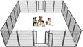 Dog Playpen 40 inch Dog Fence for Outdoor Indoor Use Heavy Duty Metal Dog Pen by Jhsomdr