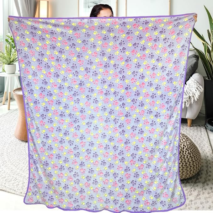 Dog Blankets for Large Dogs, Soft Fluffy Flannel Pet Blanket Mat Cover for Bed - Image 7