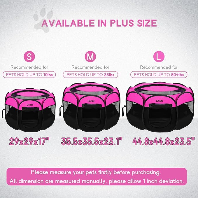 Portable Dog Playpen for Small Dogs Indoor Outdoor, Foldable Pet Puppy Playpens - Image 2