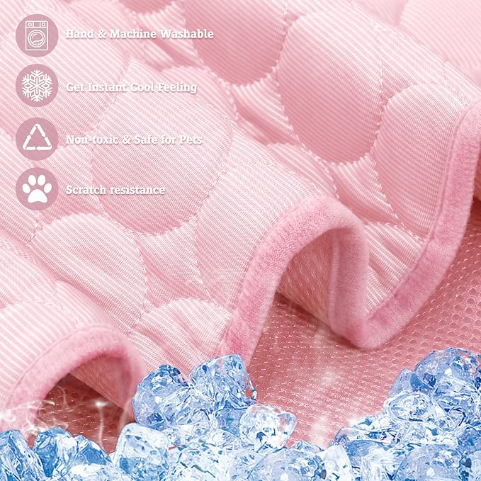 Washable Dog Cooling Mat Ice Silk Cooling Mat - Image 6