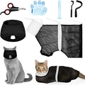 Patelai 5 Pcs Cat Bathing Bag Set Cat Grooming Bag Adjustable Pet Shower Net by Patelai
