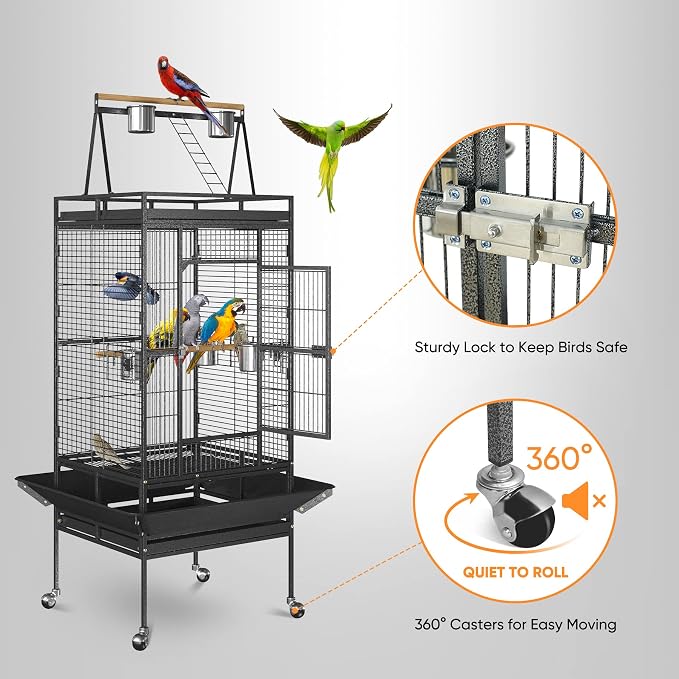 SUPER DEAL 68-inch Large Bird Cage - Image 2
