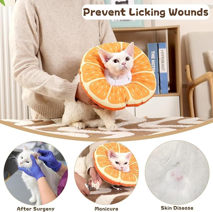 Cat Cone Collar Soft, Medium Waterproof Cat Recovery Collar - Image 5