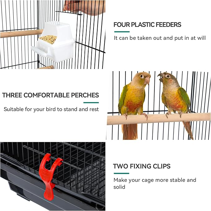 YITAHOME 62 inch Metal Bird Cage, Large Parakeet Cages - Image 5