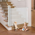 Retractable Baby Gate for Stairs, Automatic Tension, One-Hand Operation by Unknown