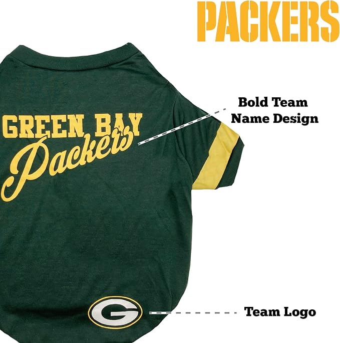 Pets First NFL Green Bay Packers T-Shirt Dogs & Cats, Medium. Football Dog - Image 5