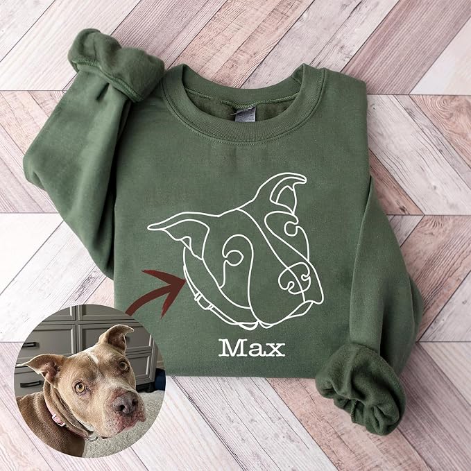 NAZENTI Personalized Dog Mom Sweatshirt, Custom Design Your Own Shirt From Photo - Image 2