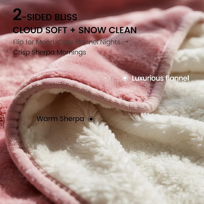 gogobunny Waterproof Bed Blanket, Reversible Sherpa Fleece Throw Blanket - Image 5