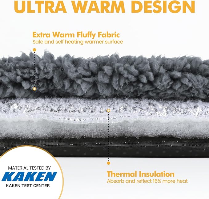 Self Warming Cat Bed Self Heating Cat Dog Mat 29.1 x 18.9 inch Extra Warm - Image 3