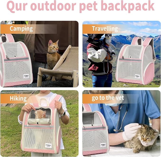 Cat Backpack Carrier for Small Dogs and Medium cat Puppy Kitten Bunny Pet - Image 3