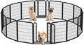 Yaheetech Dog Playpen Outdoor, 32 inch 16 Panels Dog Pen Indoor Heavy Duty by Yaheetech
