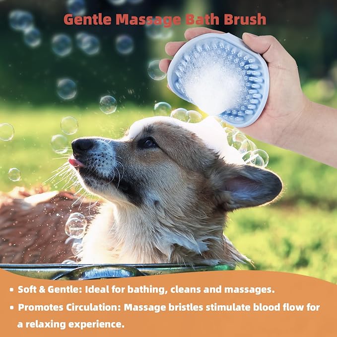3PCS Cat & Dog Brush Set: Slicker & Deshedding Brush, Dematting Comb, and Bath - Image 6