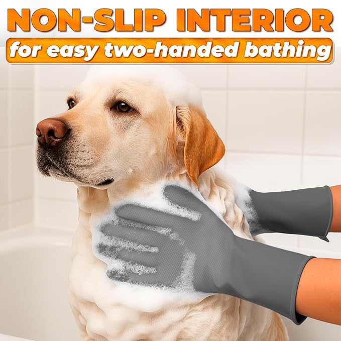 Cat & Dog Washing Gloves for Bathing – 2-in-1 Design Dog Scrubbing Gloves for - Image 9