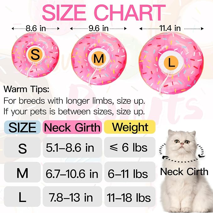 Cat Cone Collar Soft, Adjustable Cat Recovery Collars Spay Cones to Stop Licking - Image 2