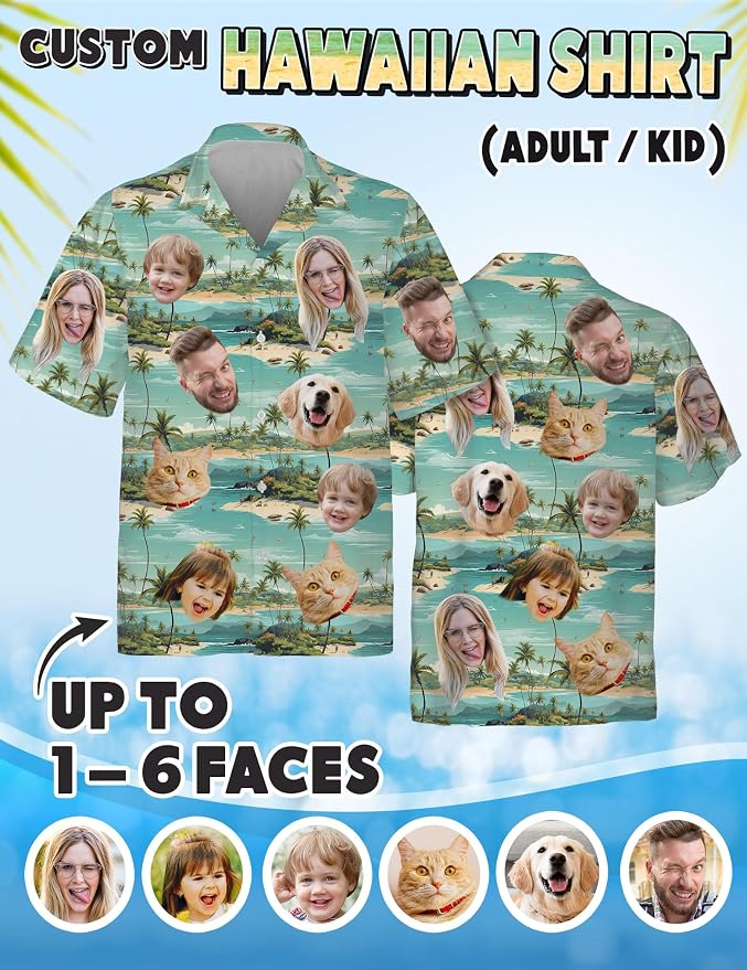 Custom Hawaiian Shirt with Face Photo Picture - Image 4