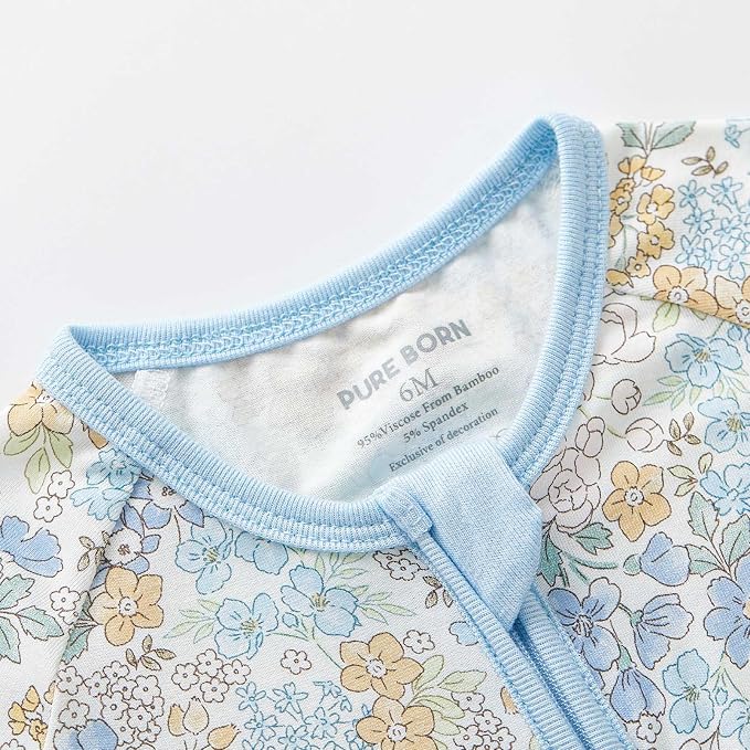 pureborn Baby Infant Boys Girls Sleeper Snug Fit Viscose from Bamboo Pajamas - Image 5