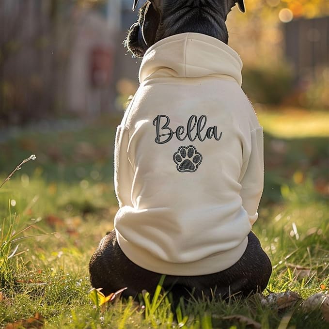 Noni Personalized Name Dog Hoodie, Embroidered Puppy Sweater - Image 3