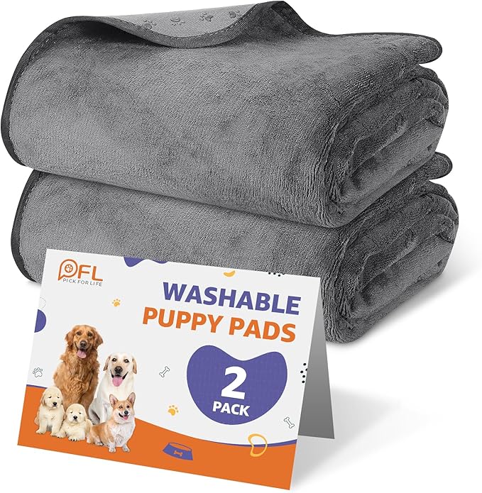 PICK FOR LIFE Washable Dog Pee Pads, 48x48 Reusable Puppy Whelping Pads by PICKFORLIFE