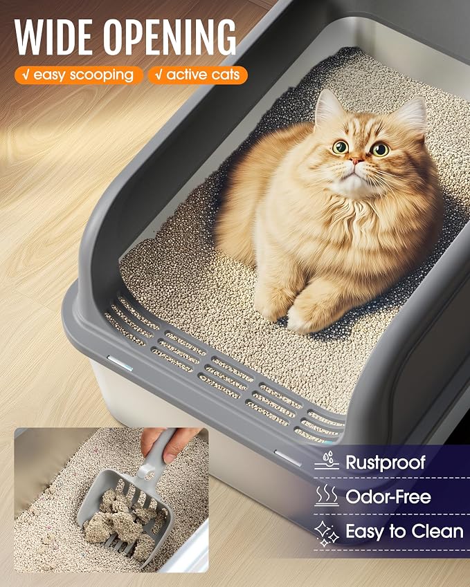 Cat Litter Box - Stainless Steel Litter Box - Image 7