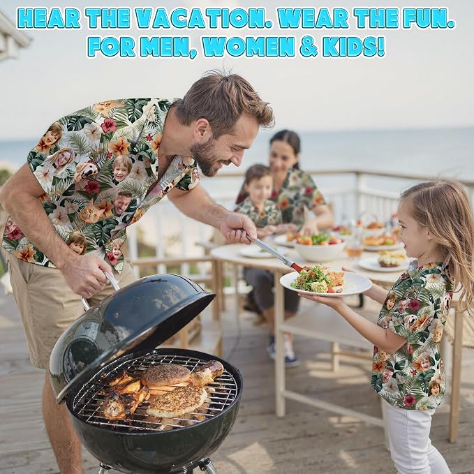 Custom Hawaiian Shirt with Face Photo Picture - Image 7