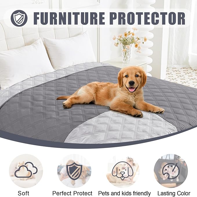 Smiry Waterproof Dog Bed Cover Blanket 82x102, Soft Reversible Pet Blanket - Image 8