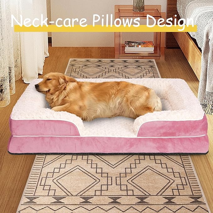 Orthopedic Dog Bed for Large Medium Sized, Washable Memory Foam Large Dog Bed - Image 6